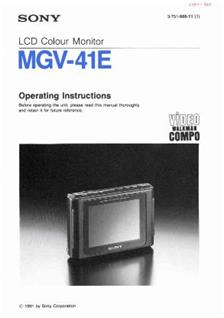 Sony GV U 5 E Compo G 100 manual. Camera Instructions.